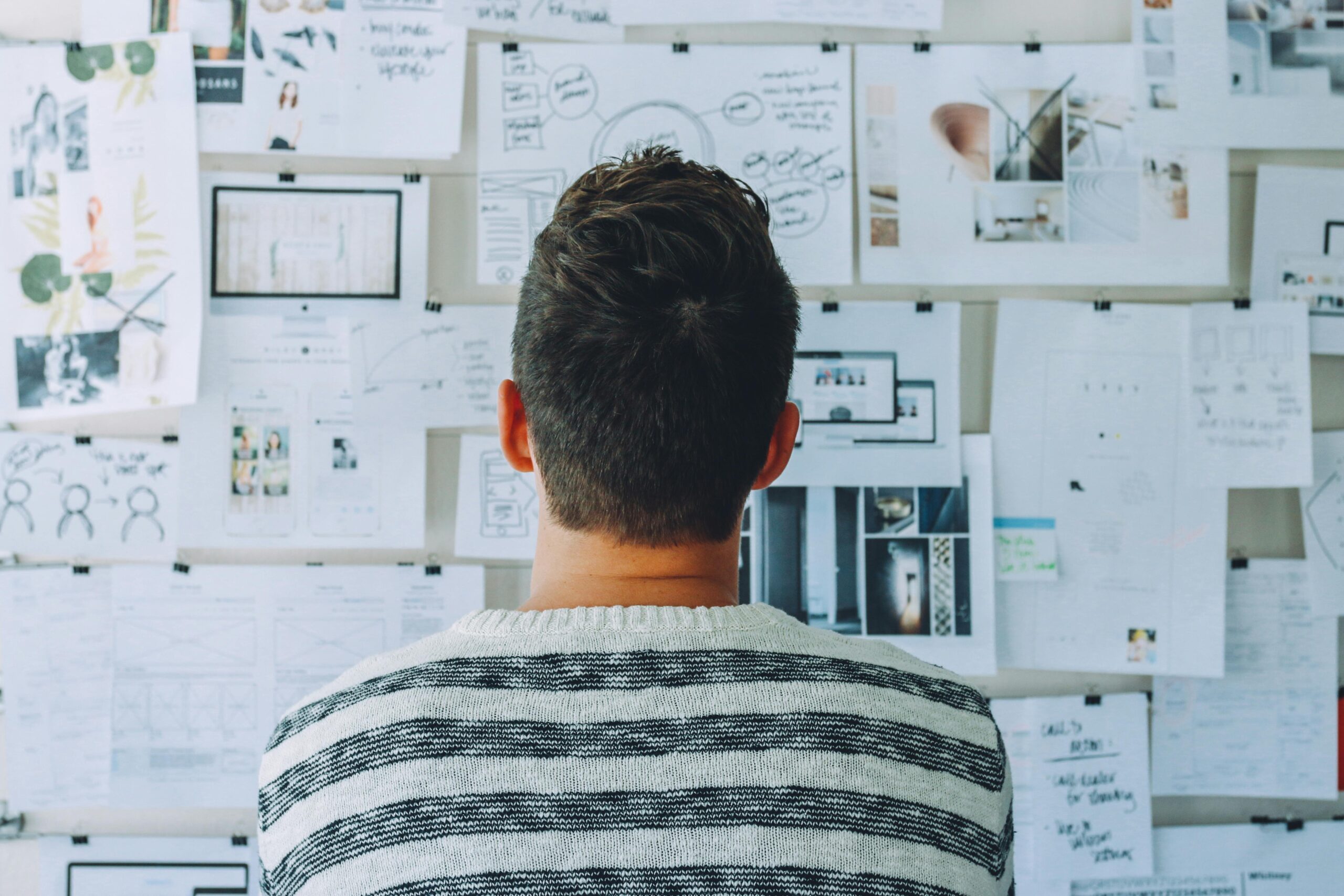Person focused and working at a computer