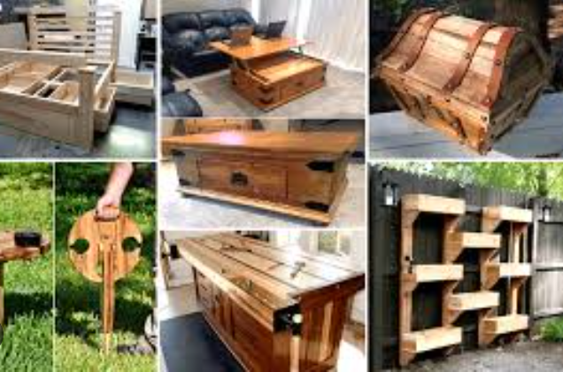 Finished woodworking projects built from Ted's plans