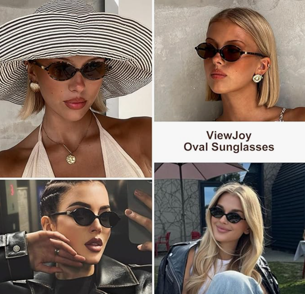 ViewJoy Retro Oval Sunglasses