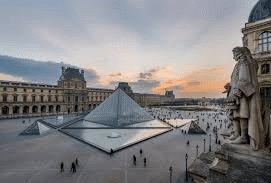 Louvre Museum pyramid, Paris