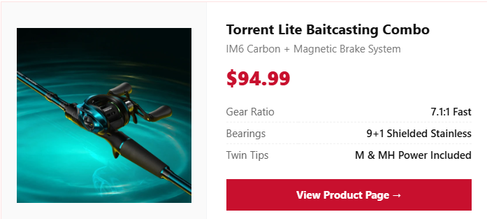 Torrent Lite Baitcasting Combo